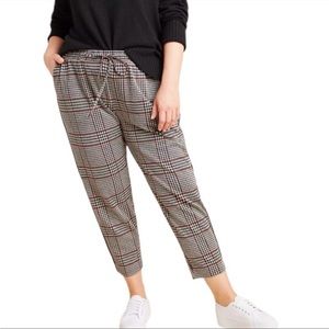 Anthropologie Dickens Trouser Plaid Drawstring Medium Petite